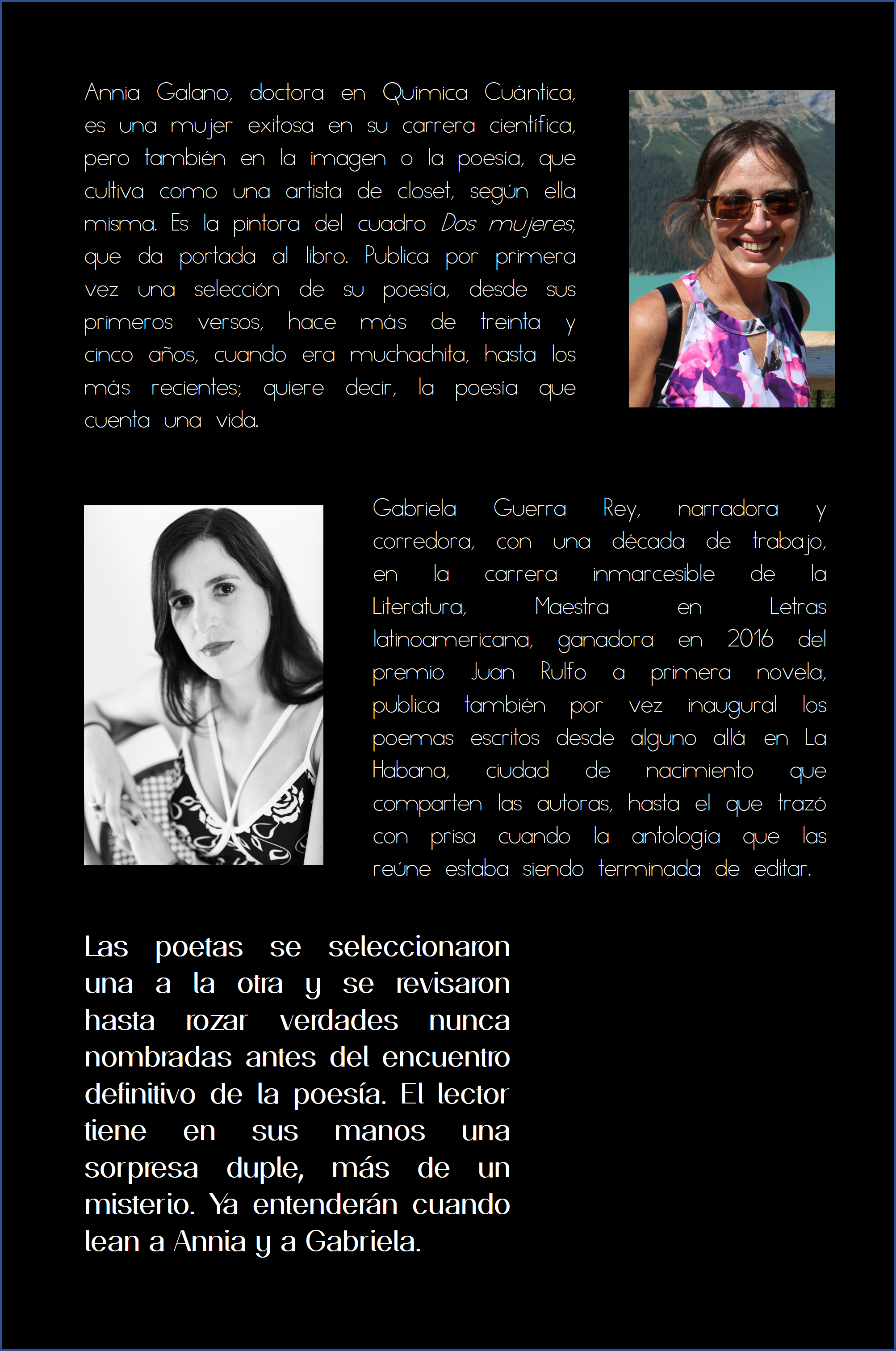 Contraportada de Vidas Concurrentes (Editorial Aquitania Siglo XXI)